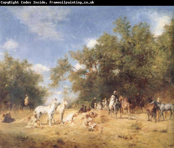 Eugene Fromentin Arab Horsemen Resting